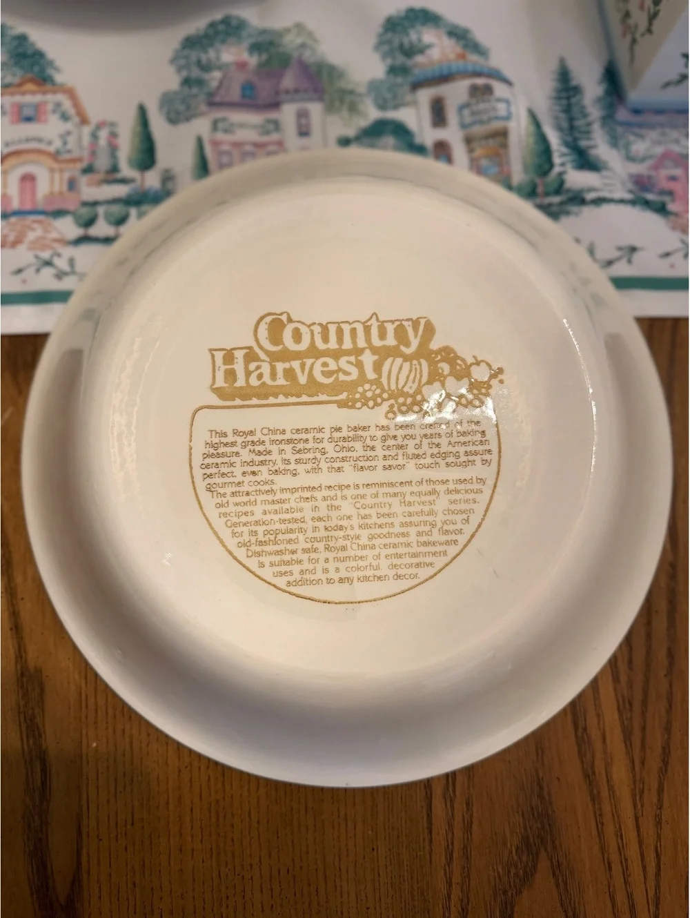 Vintage Apple Pie Recipe Plate – Country Harvest